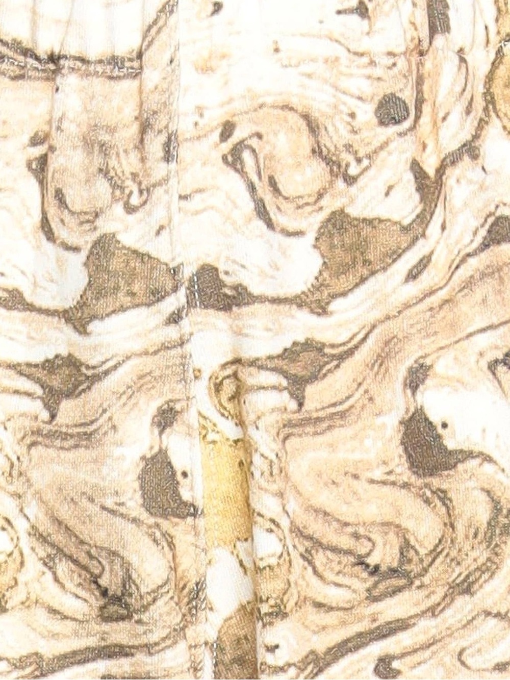 BASSIKE BEIGE MARBLE PRINT CASUAL TIE WAIST PANTS - Picture 2 of 4